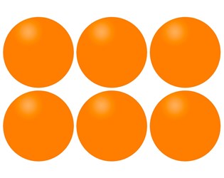 Tafeltennisballen Oranje in koker - 6 stuks
