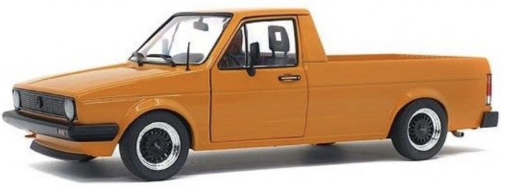 VW Caddy pick up schaal 1:18, kleur oranje