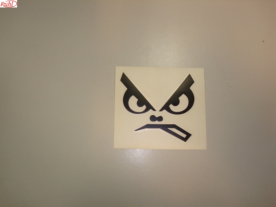Sticker boos gezichtje