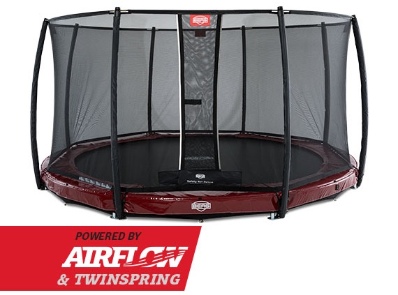 Berg InGround Elite 380 Rood + Safety Net Deluxe