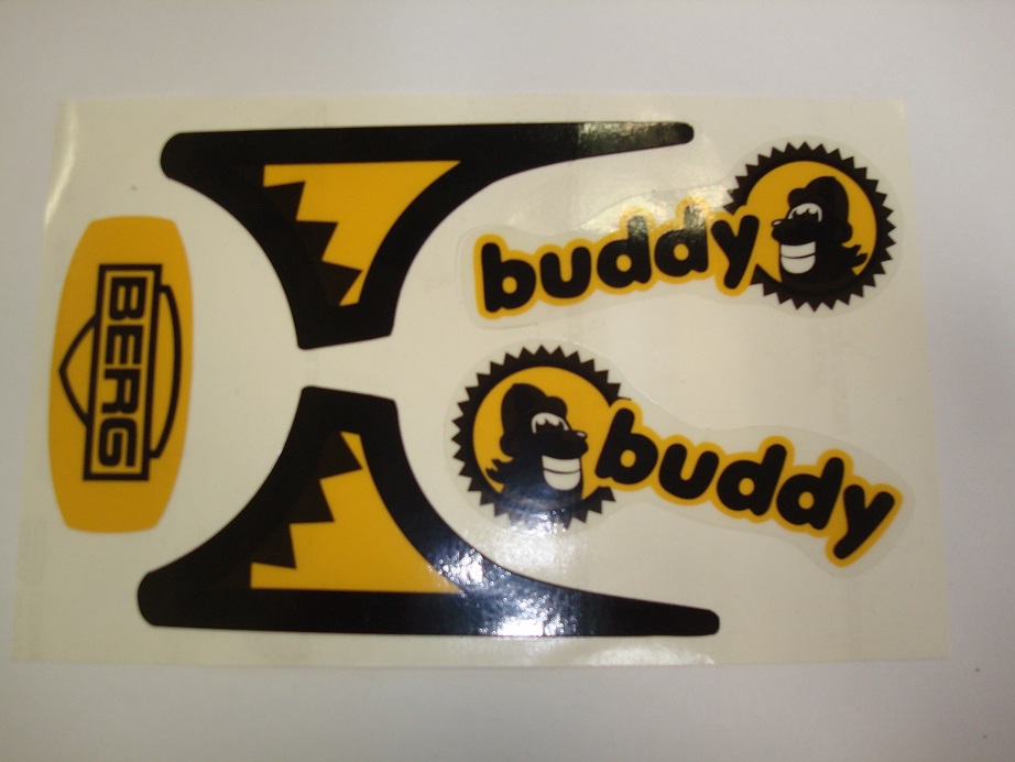 Stickerset Buddy Geel / Zwart