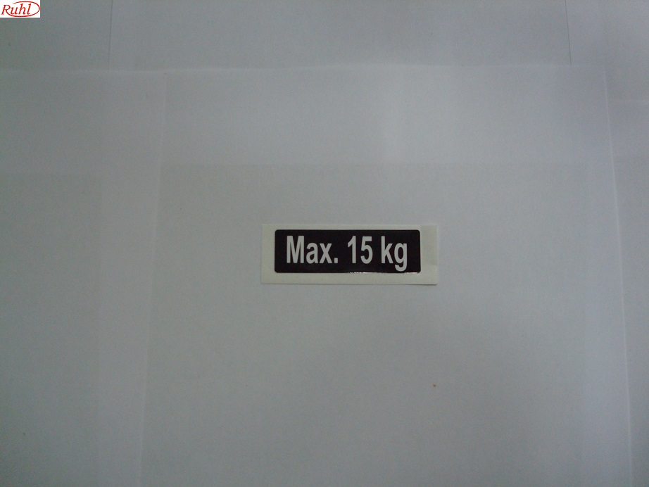 Sticker berg, zwart Max 15 KG