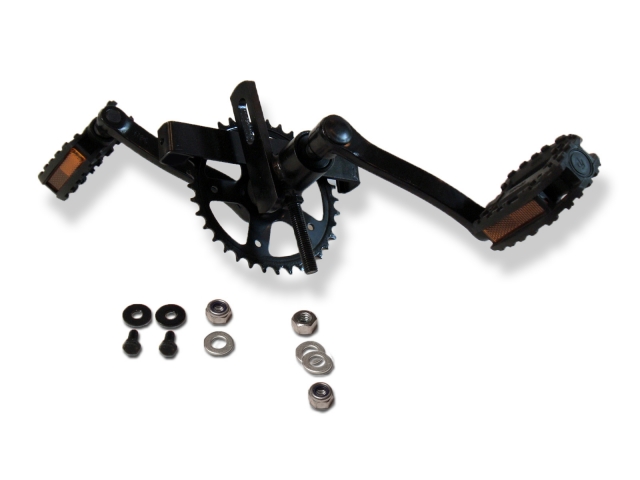  XL Frame - Trapas met crank set 140, 36T + pedalen